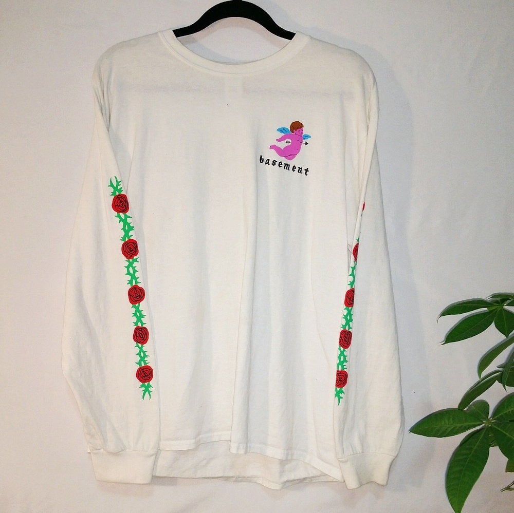 Men's long sleeved basement band tee